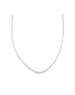 3ct 14K White Gold 3 Prong Graduated Diamond Tennis Necklace