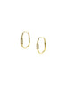 14K Gold CZ Carabiner Mini Hoops