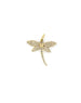 14K Gold Textured Diamond Dragonfly Charm