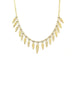 14K Gold Diamond Feather Charm Necklace