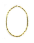 16" 14K Gold 7mm Flat Cuban Chain