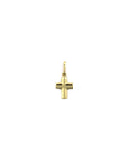 14K Gold Boxy Cross Charm