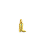 14K Gold Turquoise Cowboy Boot Charm