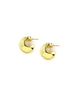 Small 14K Gold Puffy Moon Shaped Hoops