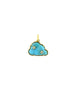 14K Gold Mini Turquoise Cloud Charm