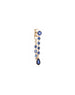 14K Gold Blue Sapphire Chain Single Stud