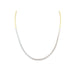 Thin 14K Gold & Sterling Silver Segmented Diamond Tennis Necklace