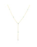 14K Gold Dainty Turquoise Lariat Necklace
