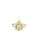 14K Matte Gold Diamond Bee Charm
