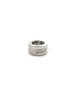 14K White Gold Diamond Line Ridged Round Spacer