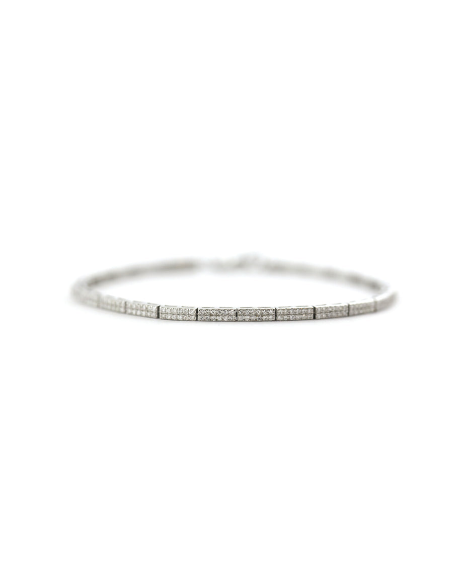 18ct White Gold Diamond Tennis Bracelet – 1ct | RH Jewellers