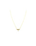14K Gold Mini Bar + Diamond Teardrop Necklace