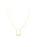 14K Gold 3 Diamond Horseshoe Necklace