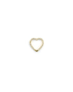 14K Yellow Gold Diamond Heart Lock Connector