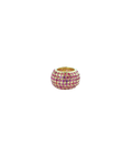 14K Gold Pink Sapphire 9mm Donut Spacer