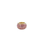 14K Gold Pink Sapphire 9mm Donut Spacer