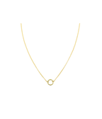 14K Gold 1.5mm Rolo Lock Necklace 18"