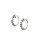 15mm 14K White Gold Bezel .26 Diamond Huggie