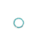 17mm Silver Dotted Turquoise Lock Connector