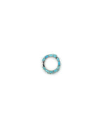 17mm Silver Inlay Turquoise Lock Connector