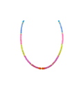 4mm Lilac Color Block Ethiopian Opalite Rondelle Necklace