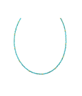 2mm Faceted Round Turquoise Beaded Necklace