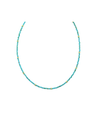 2mm Faceted Round Turquoise Beaded Necklace