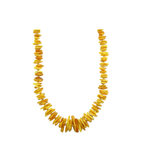 Butterscotch Amber Chip Rondelle Beaded Necklace