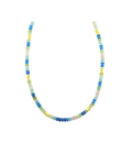18" Multi Agate Apatite Mix Rondelle Necklace