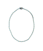 Mini Polki Diamond Turquoise Tennis Necklace