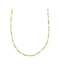 14K Gold Mix Link Rounded Paper Clip Chain