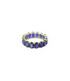 14K Gold 8.70ct Oval Sapphire Eternity Ring
