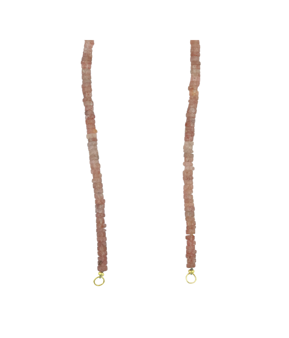 Lock Ready: 5mm Heishi Strawberry Quartz