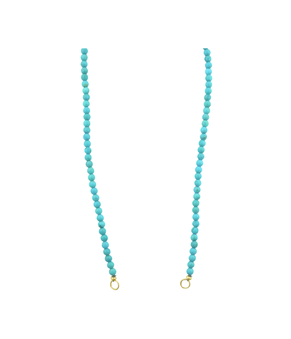 Lock Ready: Open 4mm Smooth Round Turquoise Strand
