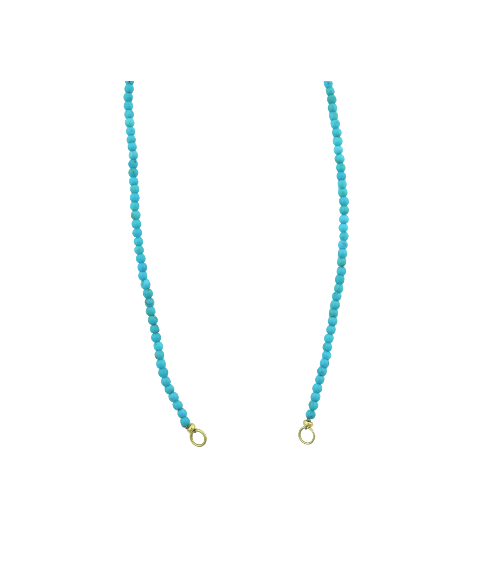 Lock Ready: Open 3mm Smooth Round Turquoise Strand