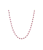 14K Gold 3mm Dyed Ruby Tin Cup Necklace