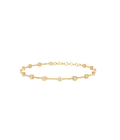 14K Gold .20ct Illusion Diamond + Bar Bracelet