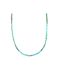 3mm Faceted Round Blue Green Turquoise Beaded Necklace