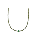 14K Gold Emerald Spacer Topaz Beaded Necklace