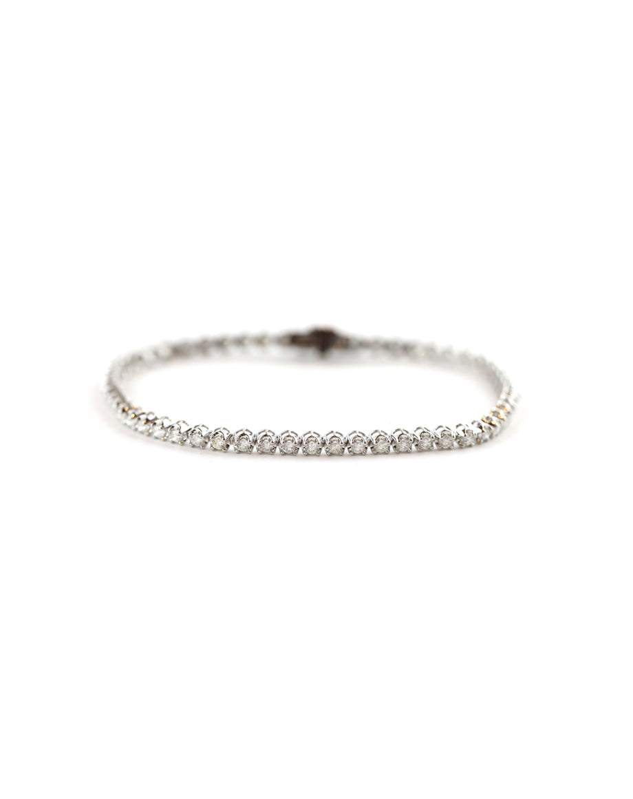 14K White Gold 2ct Cupcake Tennis Bracelet
