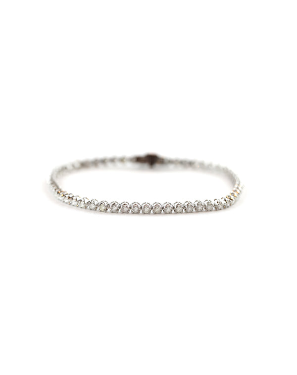 14K White Gold 2ct Cupcake Tennis Bracelet
