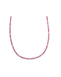 2mm Pink Topaz Faceted Rondelle Necklace