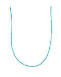 2mm Square Turquoise Rondelle Long Beaded Necklace