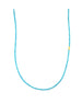 2mm Square Turquoise Rondelle Long Beaded Necklace