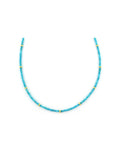 2mm Sleeping Beauty Square Turquoise Rondelle Necklace