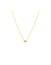14K Gold Mini 3 Bezel Diamond Heart Necklace