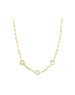 14K Gold 3 Lock Paper Clip Chain Necklace