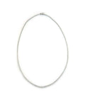3.50ct 14K Gold 3 Prong Graduated Diamond Tennis Necklace