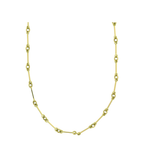 14K Gold Textured Oval + Bar Link Chain