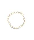 7.25" 14K Gold Flat Textured .43ct Diamond Link Bracelet